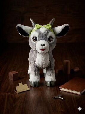 furReal Daisy the Yoga Goat Interactive Toy, 11-inch Realistic Plush Companion